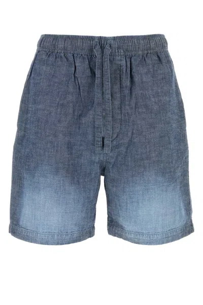 Loewe Bermuda Shorts With Back Pockets And Elastic Waistband In Blue