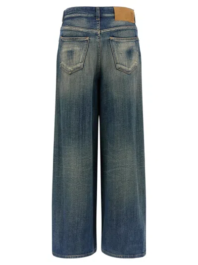 Mm6 Maison Margiela Wide Leg Denim Cotton Jeans In Blue