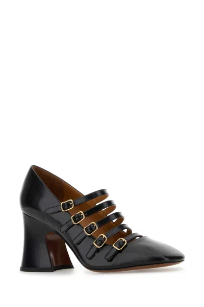 Chloé Chloe Women Black Leather Janis Pumps