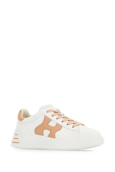 Hogan Rebel Sneakers In Nappa Leather Multicolor In White
