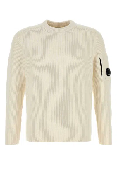 C.p. Company C.p.company White Cotton Blend Sweater