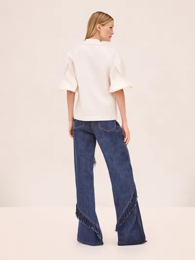 Alexis Elsie Top In Ivory In White