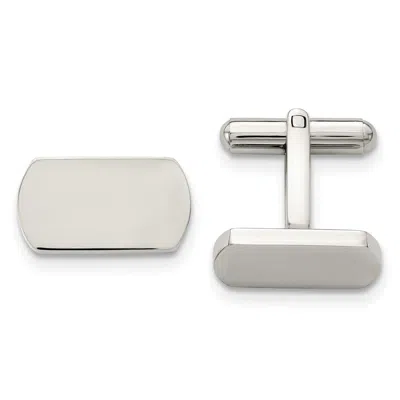 Diamond2deal Stainless Steel Polished Cufflinks
