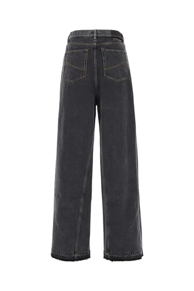 Stella Mccartney Cotton Blend Wide-leg Trousers In Gray