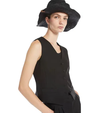Weekend Max Mara Pace Black Vest In Black