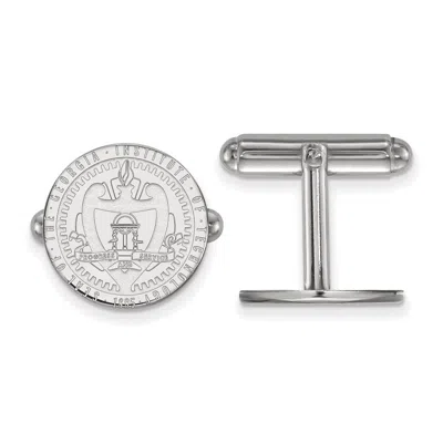 Diamond2deal Sterling Silver Rhodium-plated Georgia Institute Of Technology Crest Cuff Links