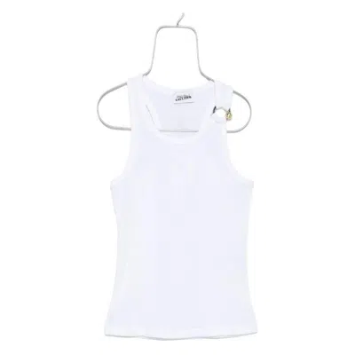 Jean Paul Gaultier Ribbed Texture Scoop Neck Sleeveless Top