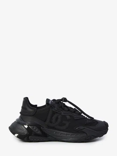Dolce & Gabbana Daymaster Black Leather Blend Sneakers In Multi