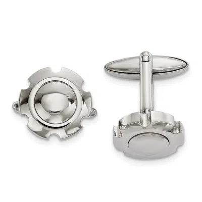 Diamond2deal Stainless Steel Polished Cufflinks