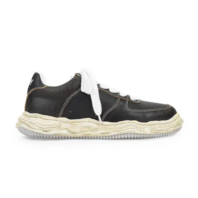 Miharayasuhiro Wayne Low Cracking Black Low-top Sneaker In Black