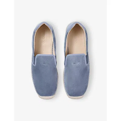 Jimmy Choo Womens Blue Haze Ivan Velvet Suede Espadrilles Eur 43 / 9 Uk