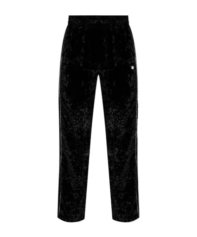 Amiri Crushed Straight Leg Track Pants In Black