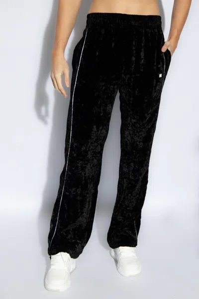 Amiri Crushed Straight Leg Track Pants In Black