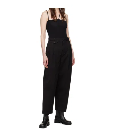 Agolde Becker Baggy Fit Chino Pants In Black In Black