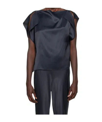 Baserange Navy Clavo Blouse In Blue