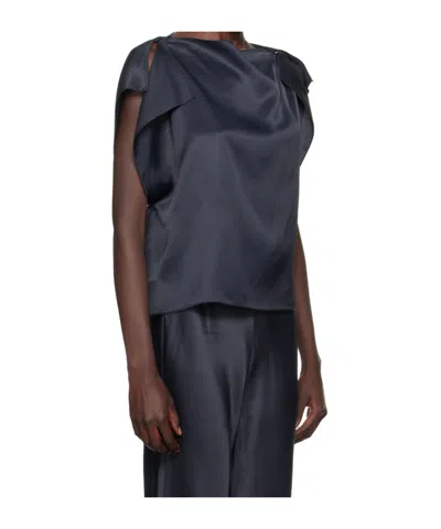 Baserange Navy Clavo Blouse In Blue