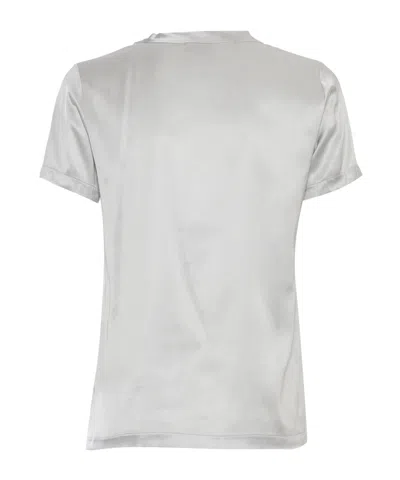 Mazzarelli Short-sleeved T-shirt In Silver