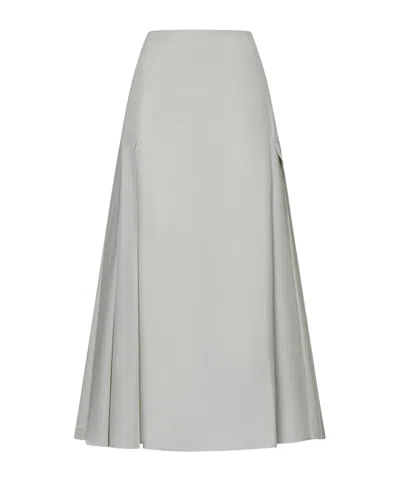 Studio Nicholson Lawson High Waisted Maxi Skirt In Gray