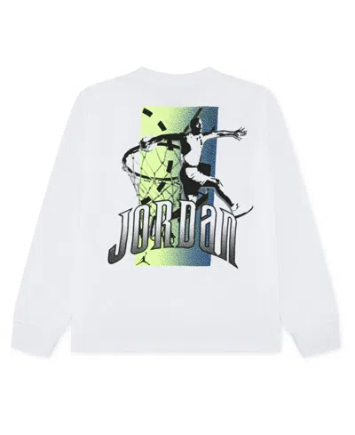 Jordan Toddler And Little Boys Jumpman Global Rise Long Sleeve T-shirt In White