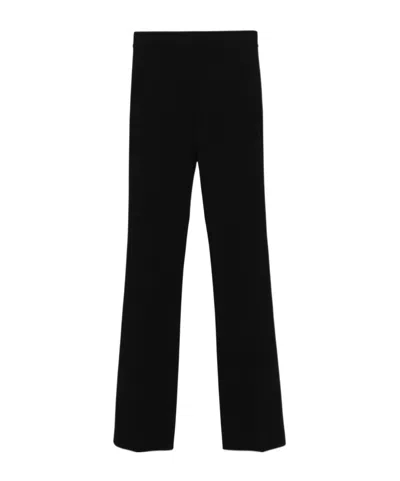 Semicouture Elastic Waist Casual Pants In Black