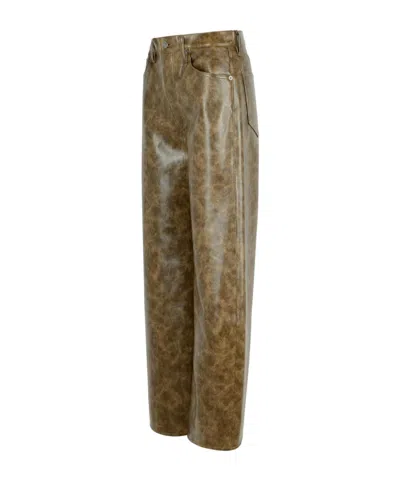Agolde Textured Wide-leg Trousers