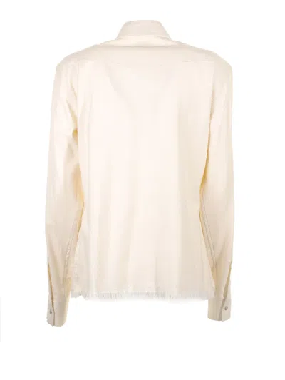 Eleventy Cotton Flannel Shirt In Neutral