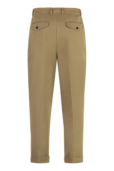 Dondup Adam Stretch Cotton Chino Trousers In Nude