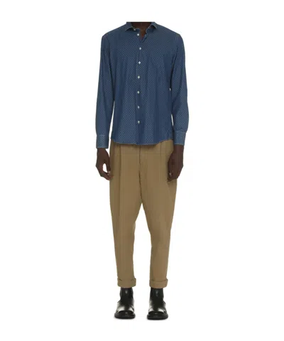 Dondup Adam Stretch Cotton Chino Trousers In Nude