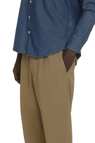 Dondup Adam Stretch Cotton Chino Trousers In Nude