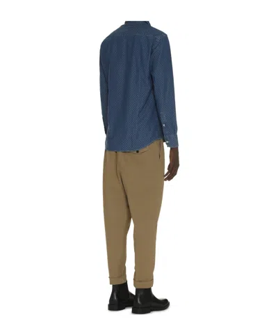 Dondup Adam Stretch Cotton Chino Trousers In Nude