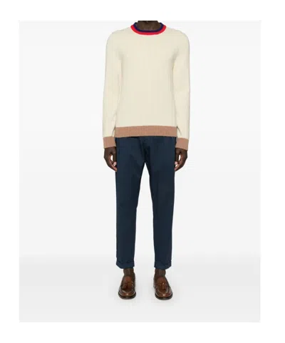 Dondup Tailored Trousers With Pockets And Cuffs In Blue