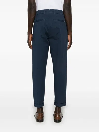 Dondup Tailored Trousers With Pockets And Cuffs In Blue