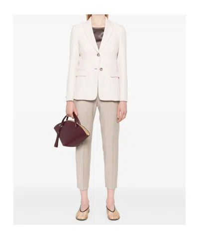 Peserico Single-breasted Suit Jacket In Pink