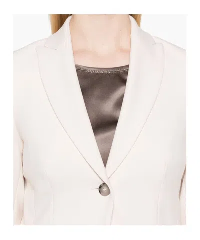 Peserico Single-breasted Suit Jacket In Pink