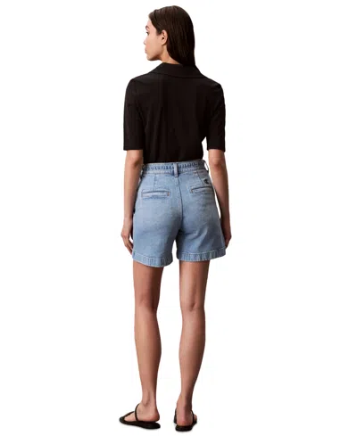 Calvin Klein Jeans Est.1978 Women's High Rise Tie Waist Denim Shorts