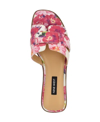 Nine West Women's Germani Woven Flat Slip-on Sandals In Multi