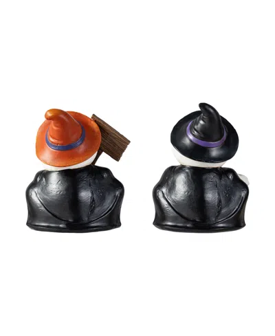 Glitzhome Halloween Resin Skeleton Frogs Table Decor, Set Of 2