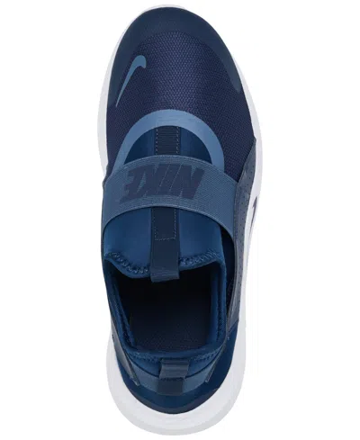 Nike Big Kids Flex Runner 4 Slip-on Running Sneakers From Finish Line In Blue