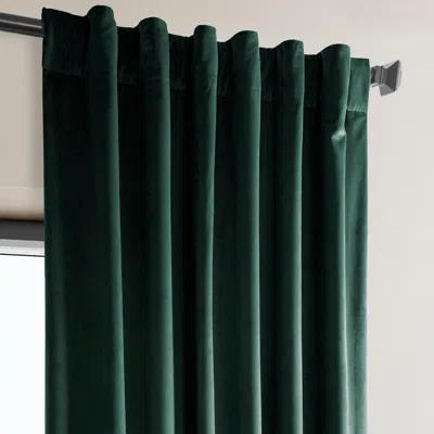 Half Price Drapes Aquarius Blue Heritage Plush Velvet Room Darkening Curtain