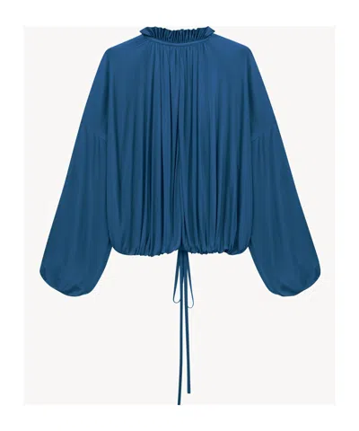 Saint Laurent Blouse In Knit In Blue