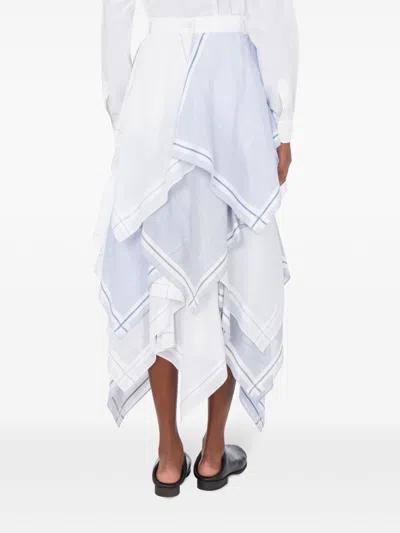 Moschino Poplin Skirt Handkerchief In White