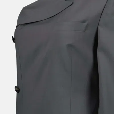 Moschino Asymmetric-sleeve Blazer In Gray