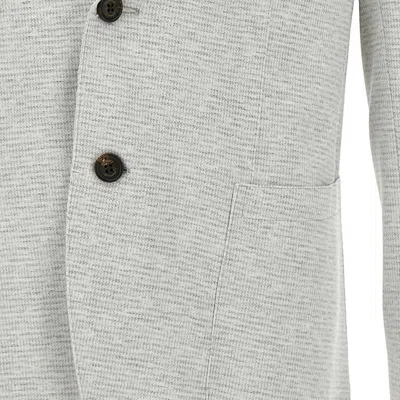 Eleventy Lapel Peak Blazer Back Slits In White