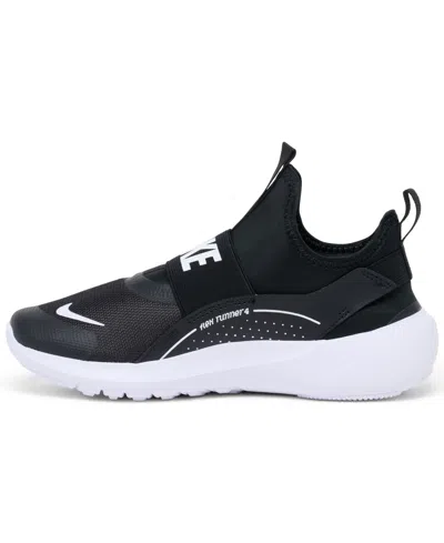 Nike Little Kids Flex Runner 4 Slip-on Running Sneakers From Finish Line In Black