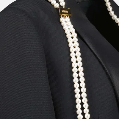 Moschino Embellished Tailored Blazer In Black
