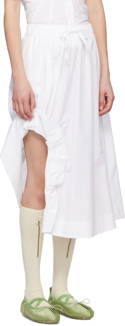 Simone Rocha Gathered-slit Midi Skirt
