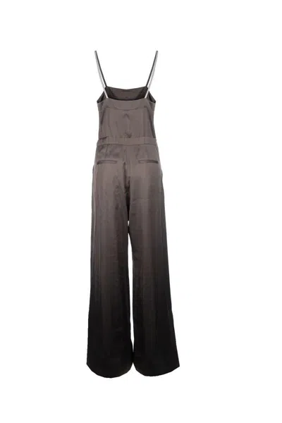 Peserico Waist Belted Wide Leg Dress With Pockets In Brown
