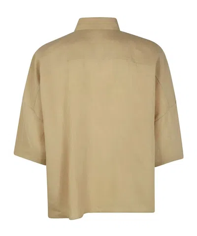 Antonelli Button-up Short Sleeve Top In Neutral