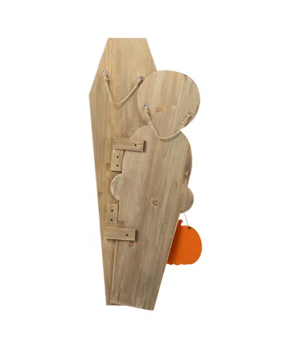 Glitzhome Halloween Wood Mummy And Welcome Coffin Porch Decor, Set Of 2