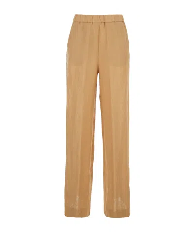 Antonelli 'rocchette' Beige Linen With Elastic Waist